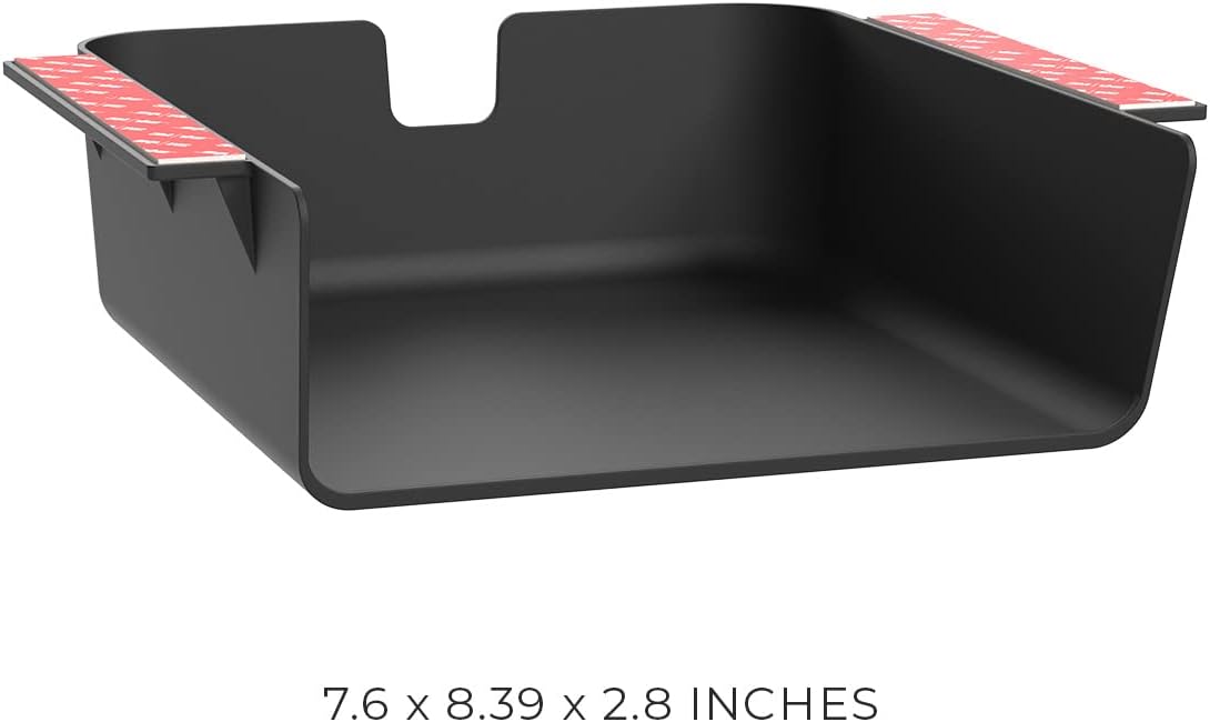 HumanCentric Under Desk Storage Shelf, Drawer Organizer for Office, Workstations, Tables, Sit Stand Desks, Gaming Setups, Mountable Storage Tray, Cable Management, Screw or Stick On with VHB Tape