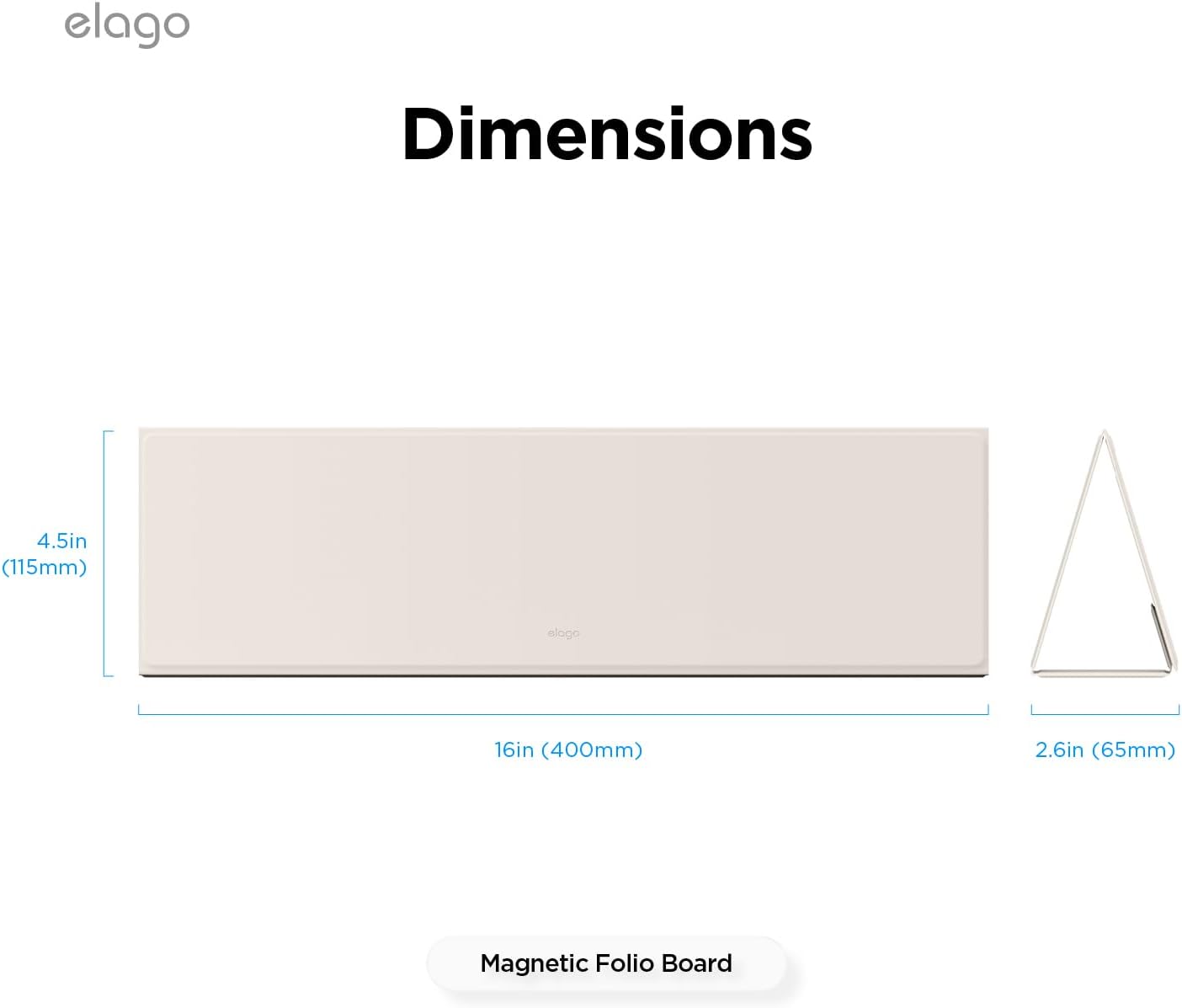 elago Smart Magnetic Desk Mat Folio Board Compatible with All Magnetic Products Clean Organized Desk for Office and Home (Microfiber Leather-Stone)