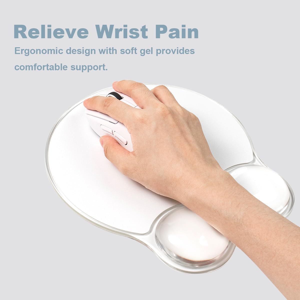Gel Wrist Rest and Cloud Mouse Pad Support for Keyboard and Mouse - Ergonomic Pink Keyboard Wrist Pad Set for Typing Pain Relief/Computer/Laptop/Gaming/Home/Office (Cloud Shape, Gradient Blue Pink)