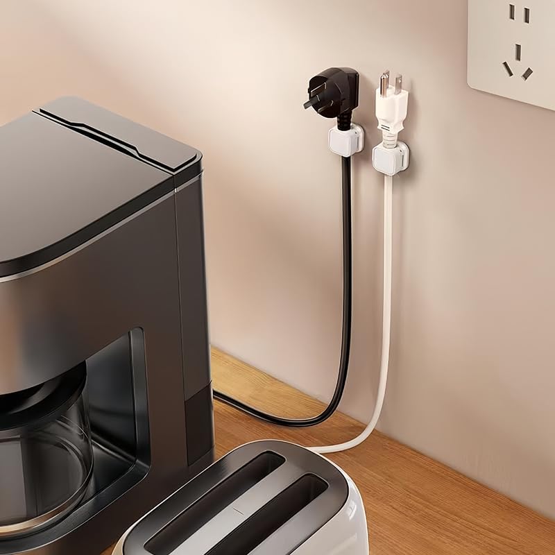 6 Pack Magnetic Cable Clips, Adhesive Cable Management, Adjustable Cord Organizer, Phone Charger Wire Holder for Home Office Kitchen Desk Car Wall Desktop Nightstand, White