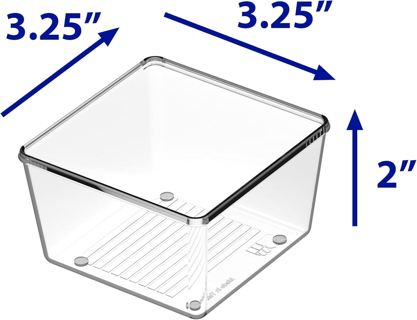Simple Houseware Clear Drawer Organizer for Office Bin Desk Storage, Assorted Size, 6 Packs