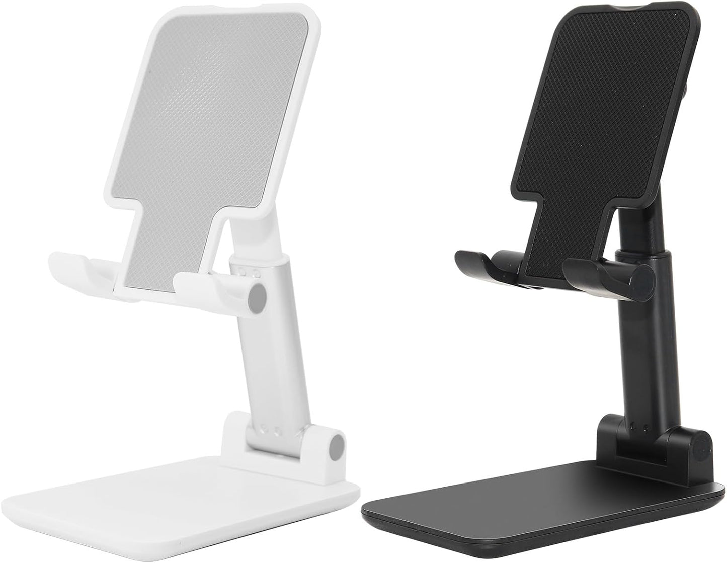 Cell Phone Stand, Folding Desktop Phone Stand, Angle Height Adjustable Mobile Phone Holder for Desk, Office, Tablet Stand Compatible with All Phones 4-10 Inches Cell Phone/Tablet (Black)