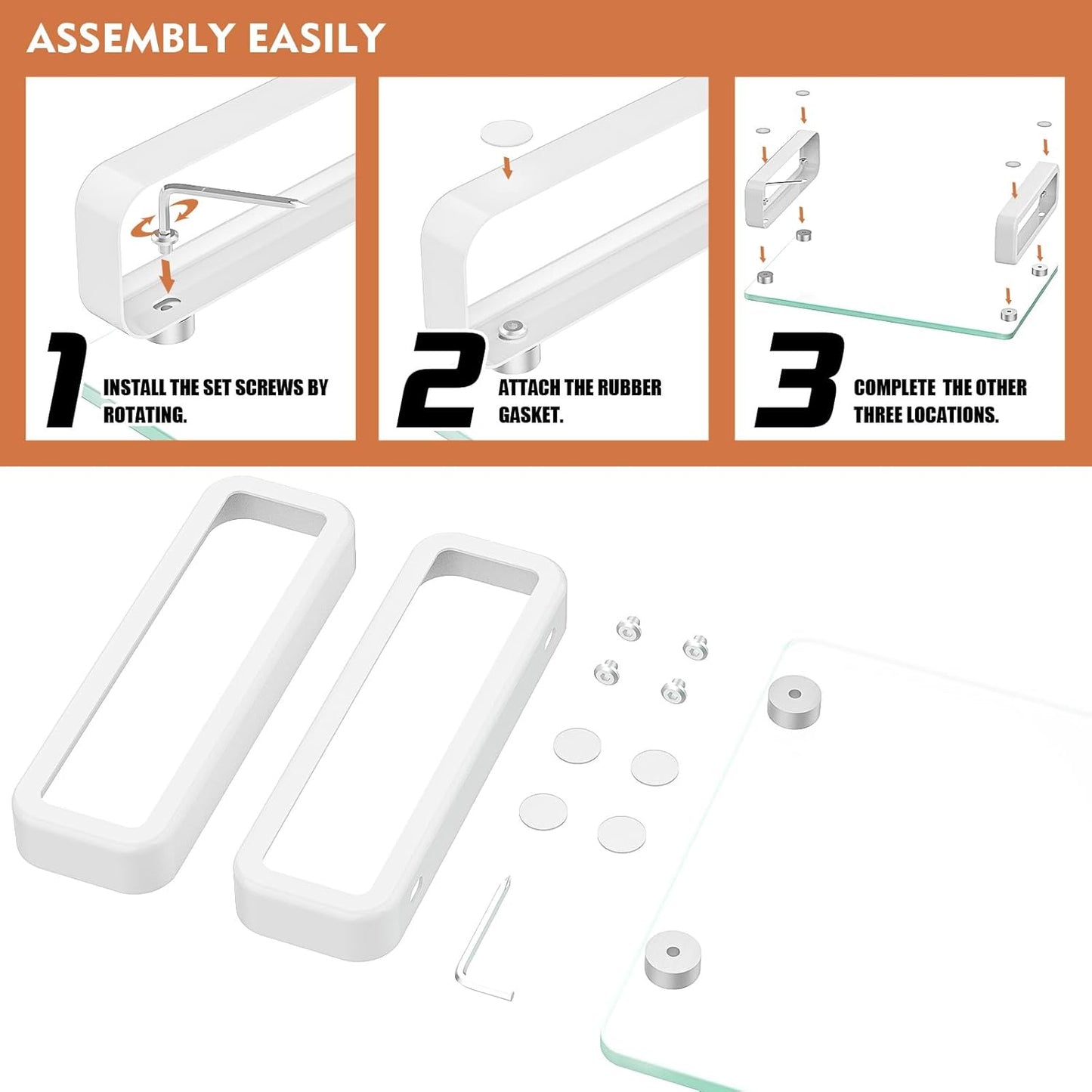 Hemudu Dual Monitor Stand, Computer Monitor Stand, Desktop Organizer, Monitor Stand Riser for PC, Computer, Laptop Clear HD02T-301