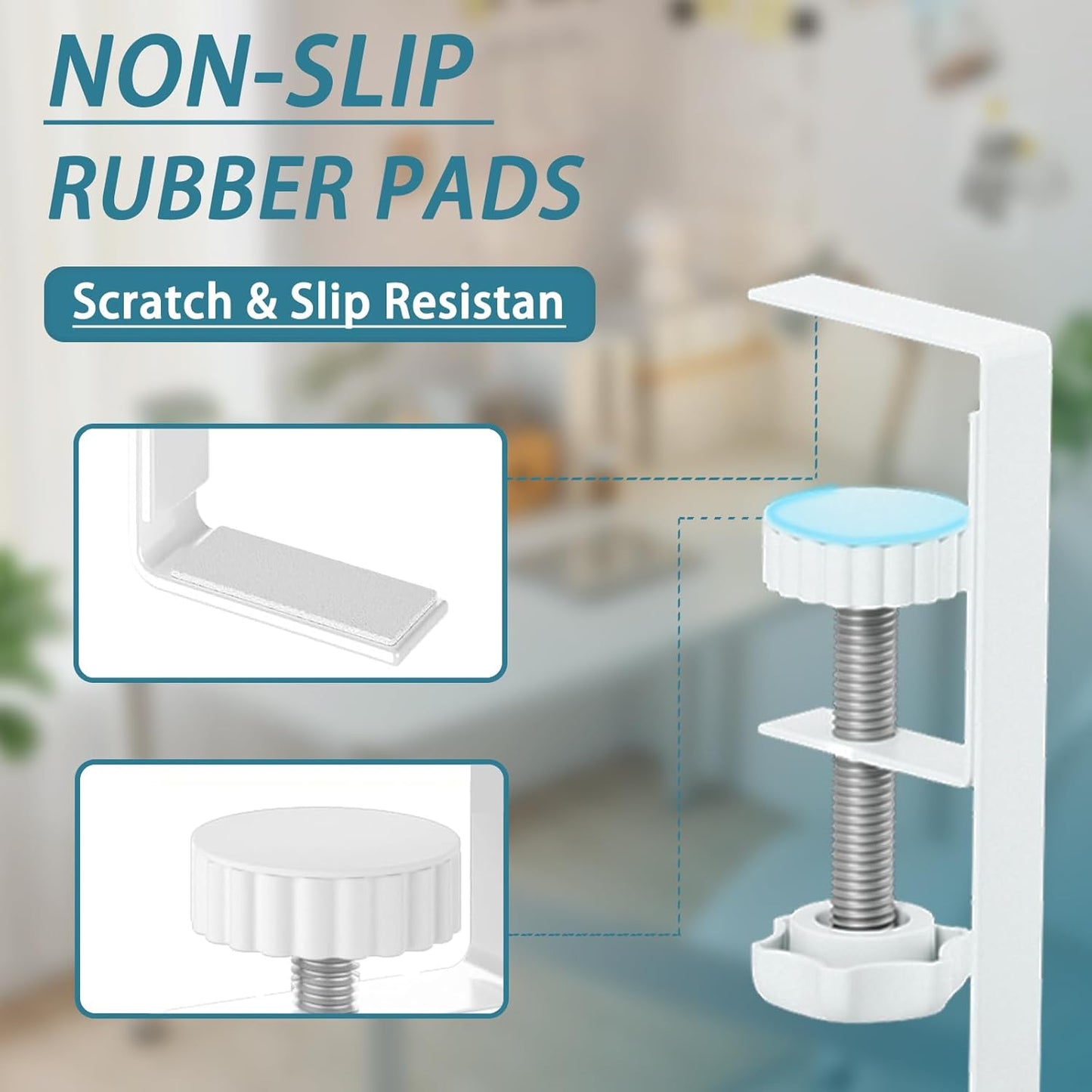 Under Desk Cable Management Tray, No Drill Mesh Desk Cable Tray, Wire Management Tray Cable Management Rack, Wire Organizer and Cable Management Box (White)