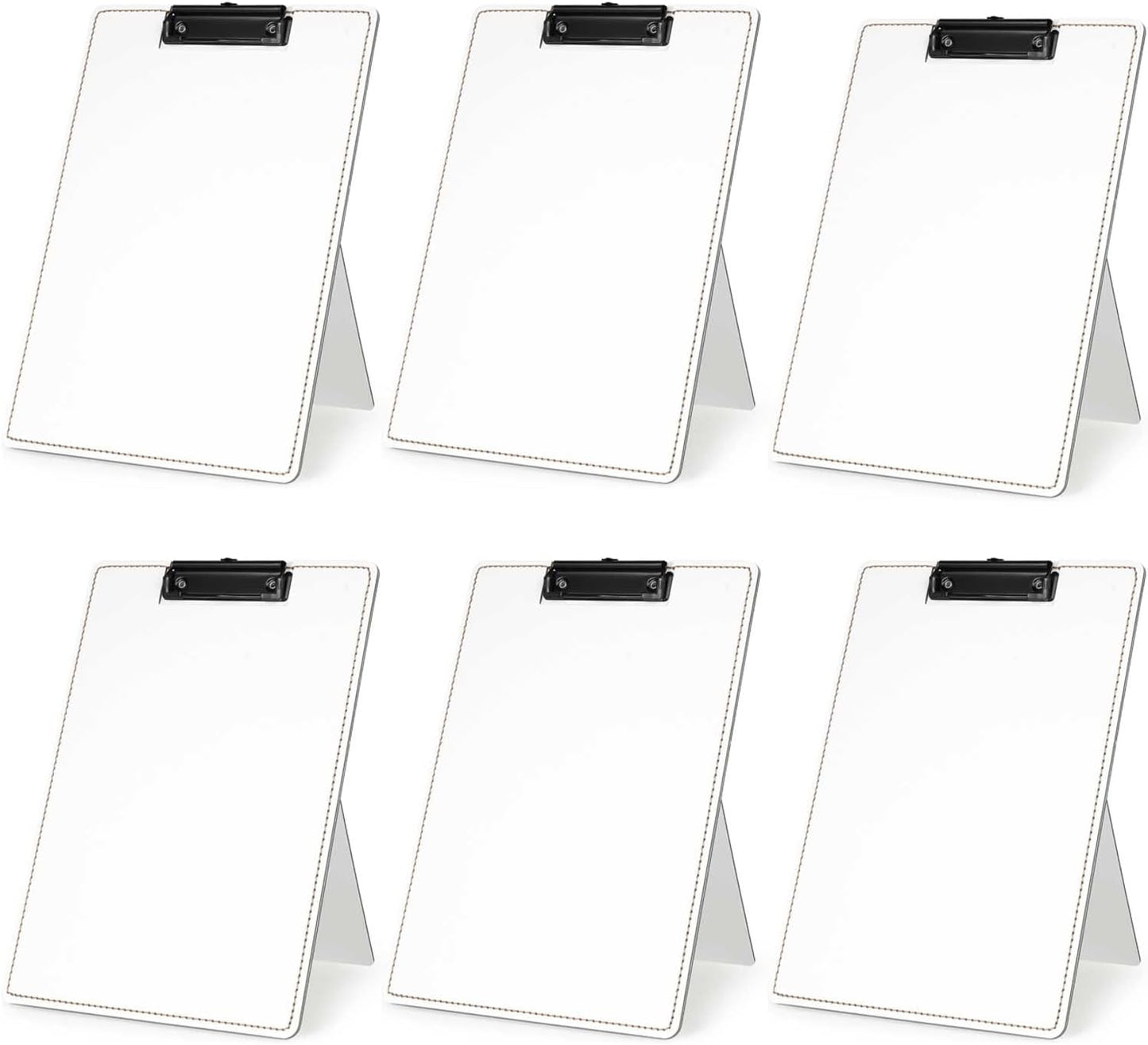 Desktop Document Holder for Typing Clipboard, Paper Holder Stand for Desk When Typing Copy Holder Foldable Stand Clipboard 9 x 13 Inch (White, 4 Pack)