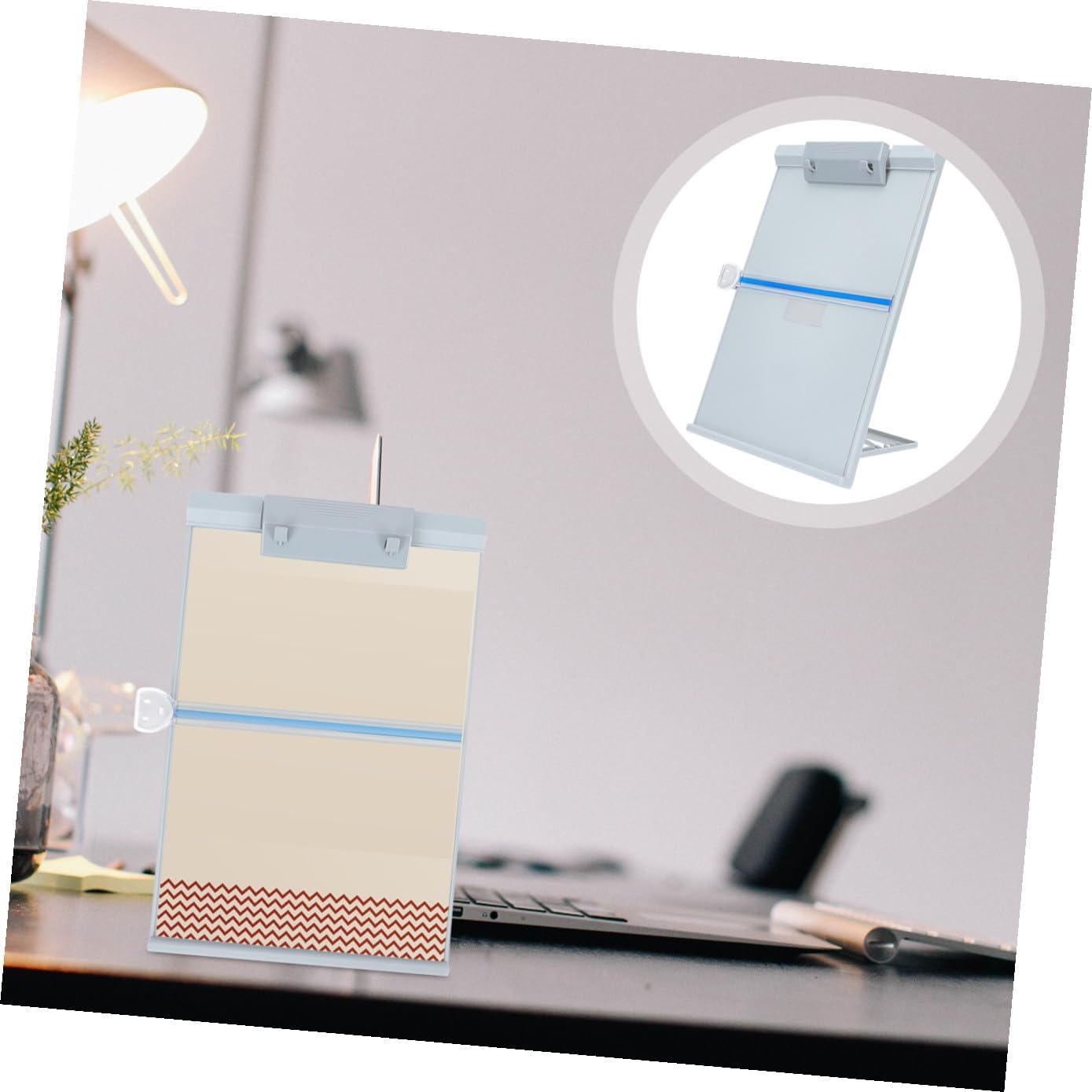 OSALADI Adjustable Paper Holder Stand for Desk Upright Document Holder Reading Line Guide for Home Office Classroom Plastic Copy Stand for Magazines and Documents