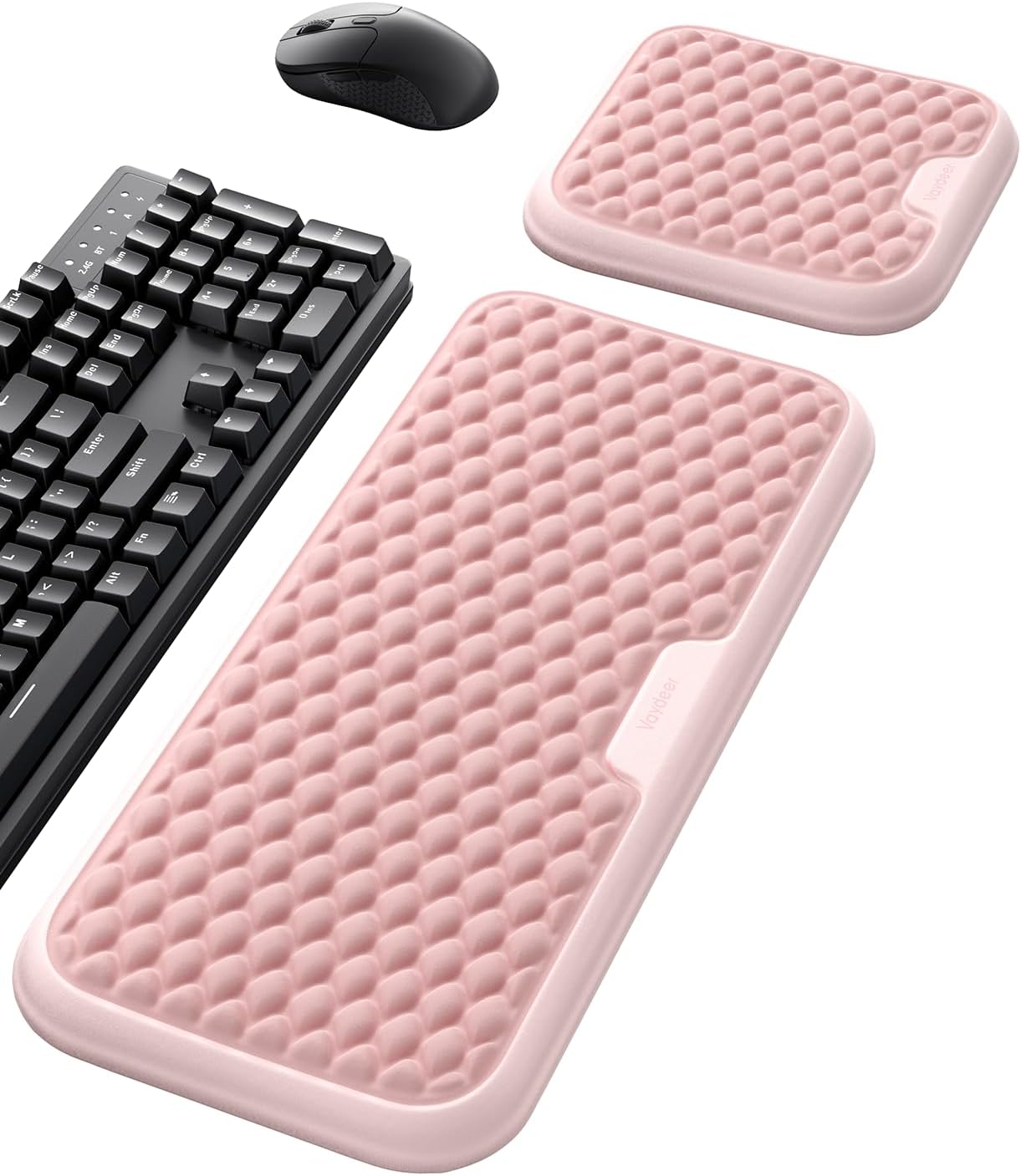 Vaydeer Wrist Rest for Keyboard and Mouse, Computer Ergonomic Wrist Support Pad, Soft Memory Foam Arm Cushion for Desk, Palm Hand Office Laptop Typing