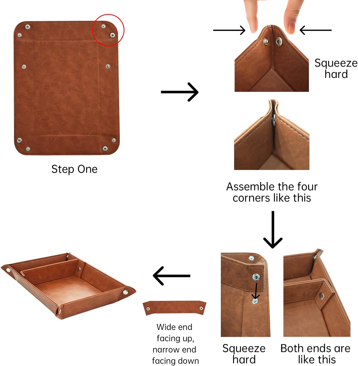 Multi-functional storage tray - suitable for jewelry, wallets, watches, keys, coins, mobile phones, glasses - very suitable as a storage tray for bedside tables, desks and doorways.