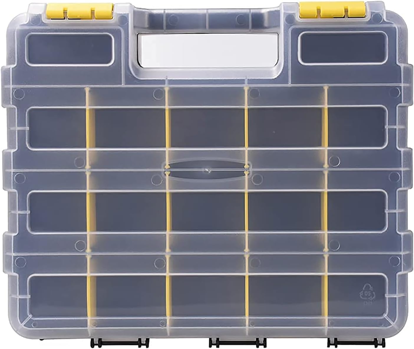 AIDY-PRO Small Parts Organizer Box Storage Case Tools Box Organizer Double Side 34 Compartments Hardware Organizers with Removable Plastic Dividers for Screws Nuts Nails Bolts, 2 Pack