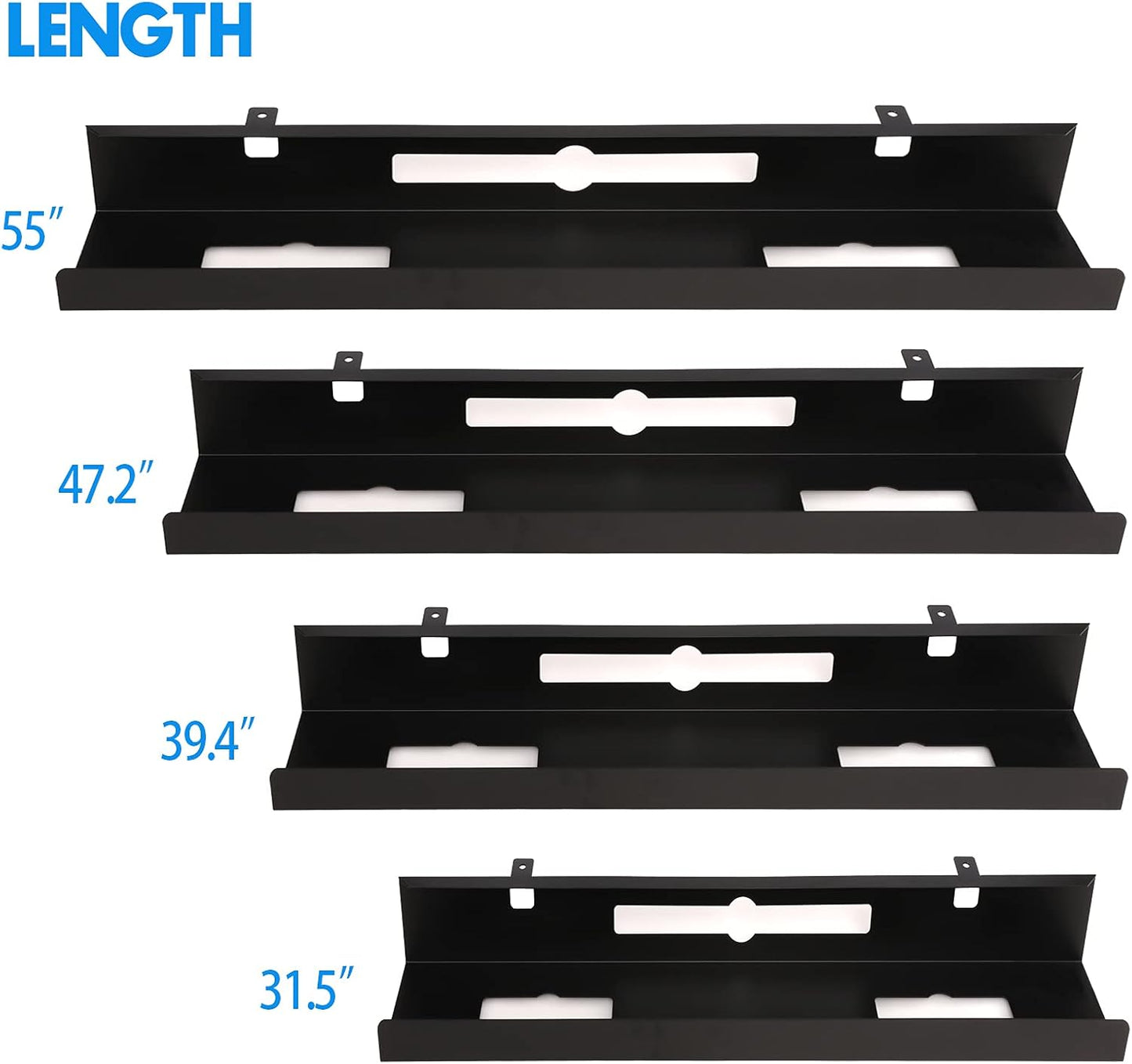 AIMEZO 31.5Inch Heavy Duty Steel Cable Management Tray - Under Desk Wire Management Organizer Computer Cord Raceway