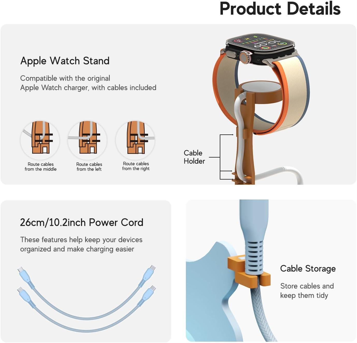 Charging Station Charger Organizer for Multiple Devices 75W 5 Ports USB-C USB-A Charger Stand Power Bank MacBook Neo Cellphone Students' Tablet Kindle iPhone Ipad Nintendo Switch