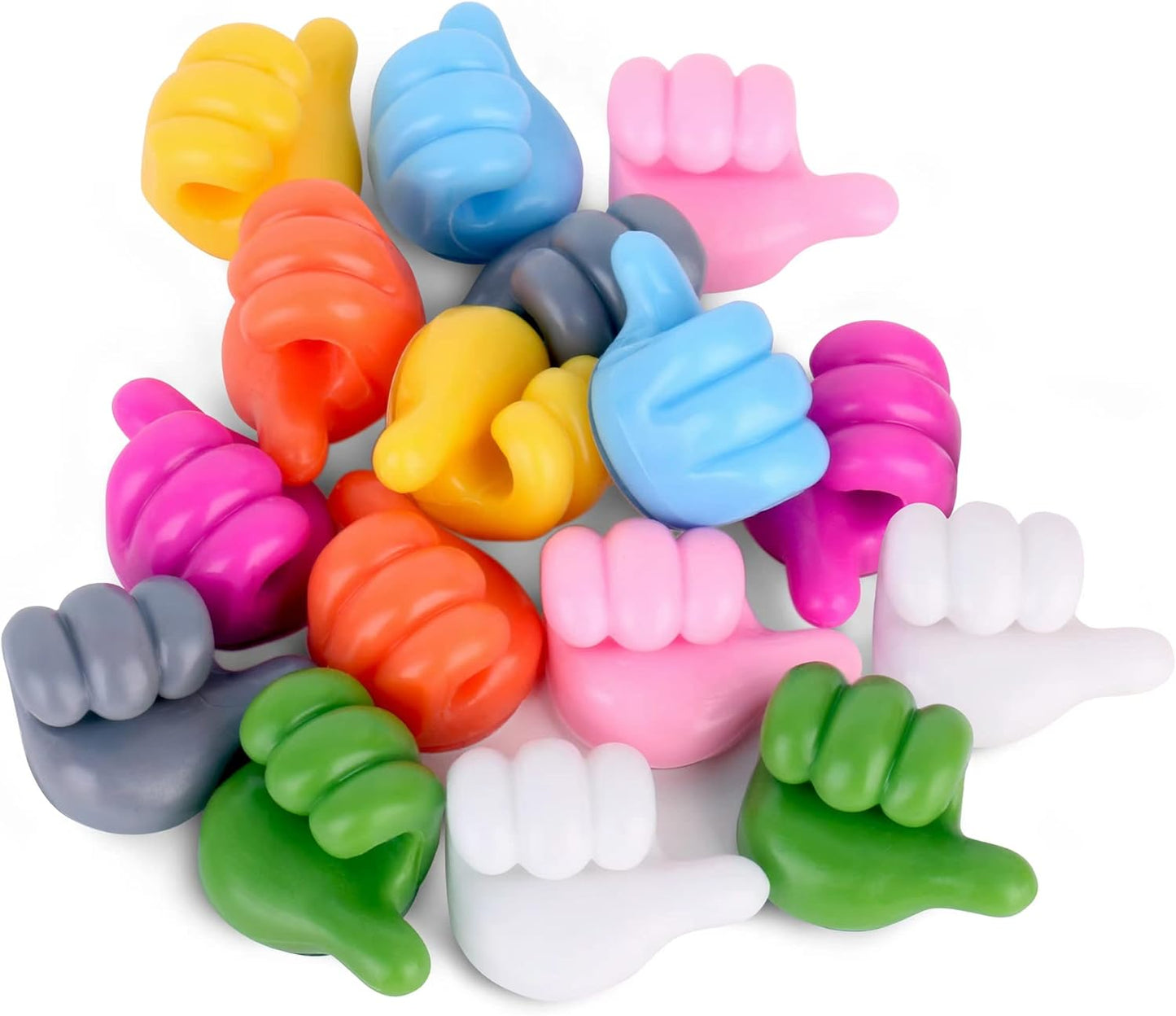 Cable Clips, 16 Pack Thump-up Design Adhesive Cord Holders Key Holders, Cute Cable Management Cord Organizer for Home, Office Wires Organizing