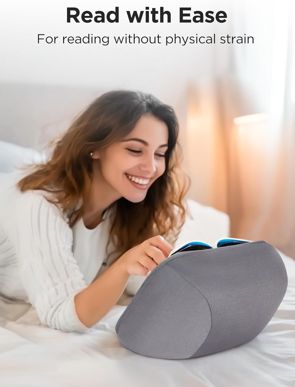 InnoGear Lap Beanbag Pillow Stands Book Holder, Hands-Free Tablets Mount Holder Cozy for Reading in Bed Desktop Accessories for iPad Kindle Books E-Reader