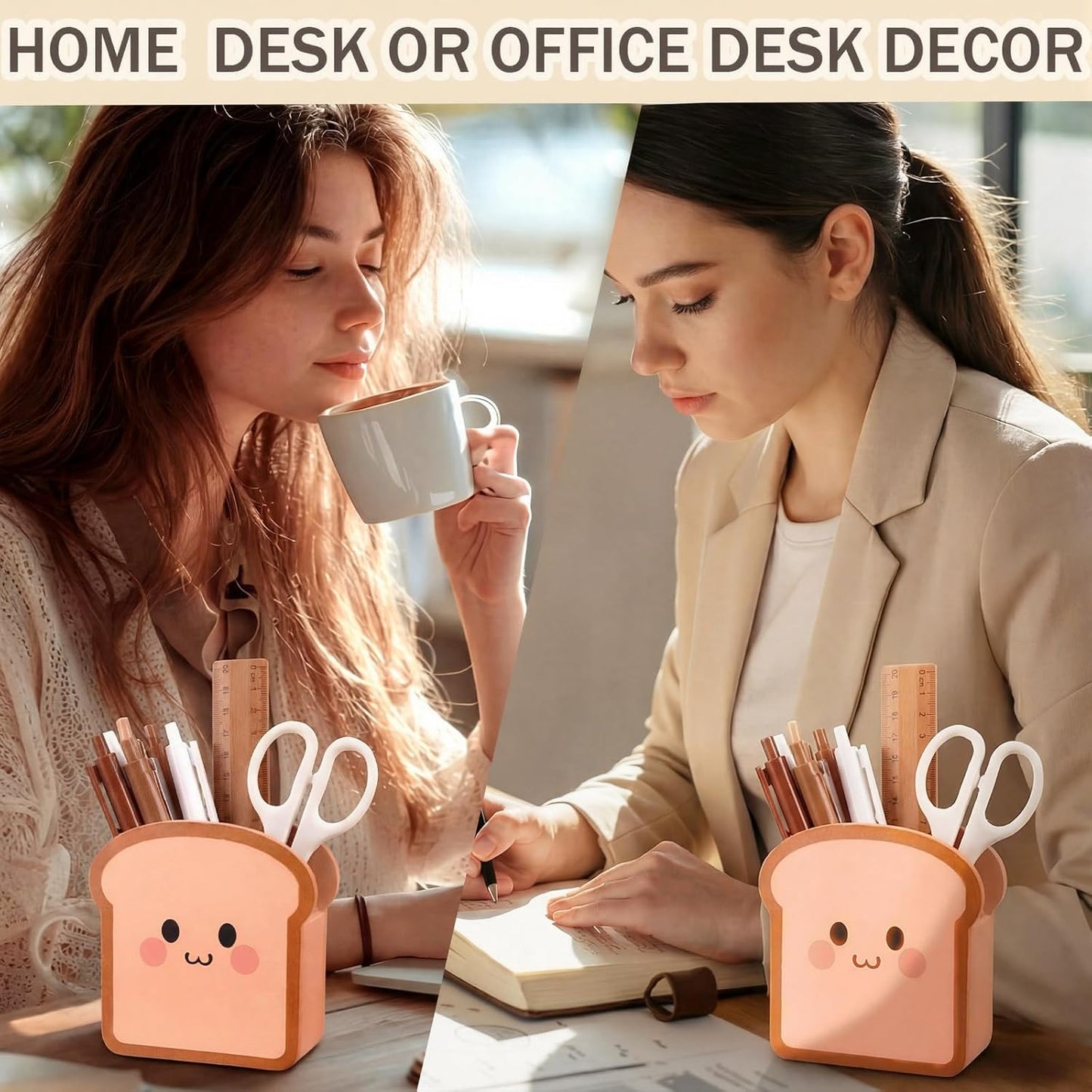 Tenceur Pink Pen Holder for Desk Large Capacity Pink Bow Pencil Holder Coquette School Supplies Set Desk Organizer Cute Bow Office Decor Makeup Brush Holders Funny Back to School Gift for Women
