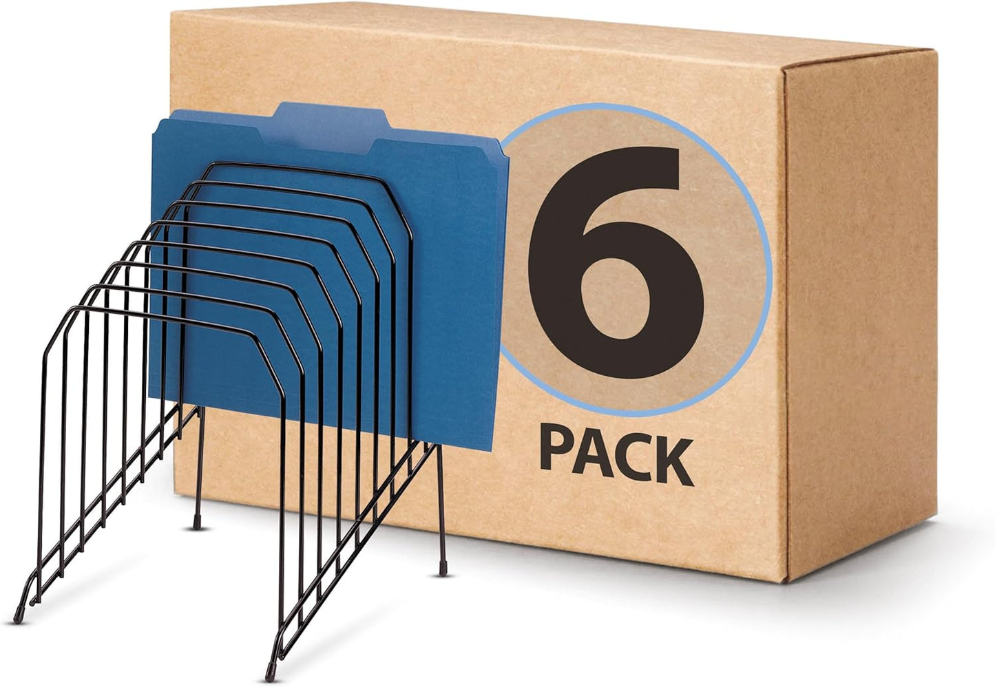 Officemate Large Incline 8 Compartment Wire Caddy, Black, 8.5 x 10.375 x 12.625 Inches