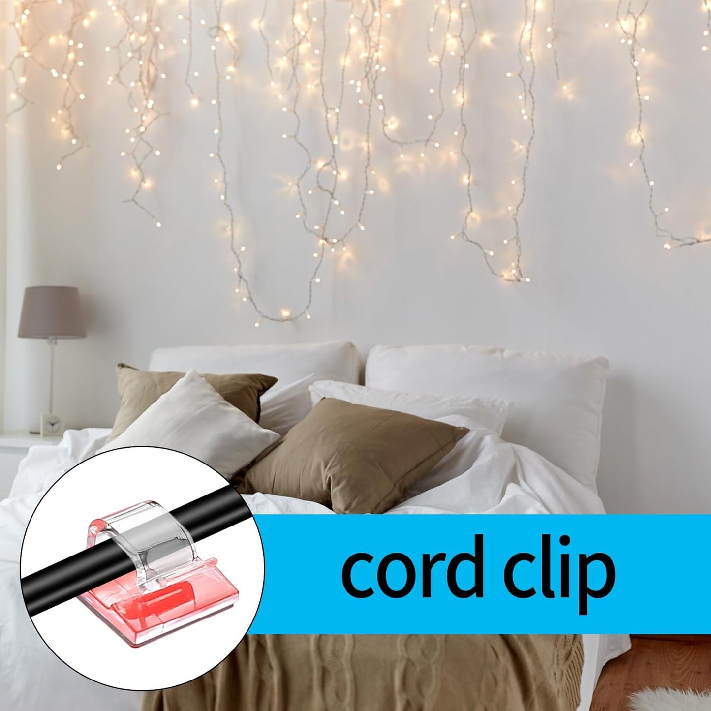 105 Pcs Self Adhesive Cable Clips Cables Ties, Black Wall Wire Cable Management Clips, Adhesive Cord Holder Clip for Wall Under Desk Ethernet TV Cables Clamp