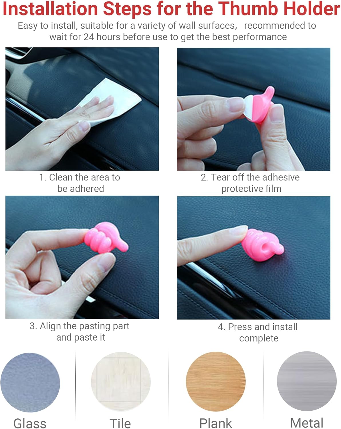 36 Pack Creative Silicone Thumb Wall Hook - Multifunction Adhesive Cable Clip - Self Adhesive Hooks for Cable Organization - Self Adhesive Thumb Cable Organizer Clips Key Hanger, 9 Colors