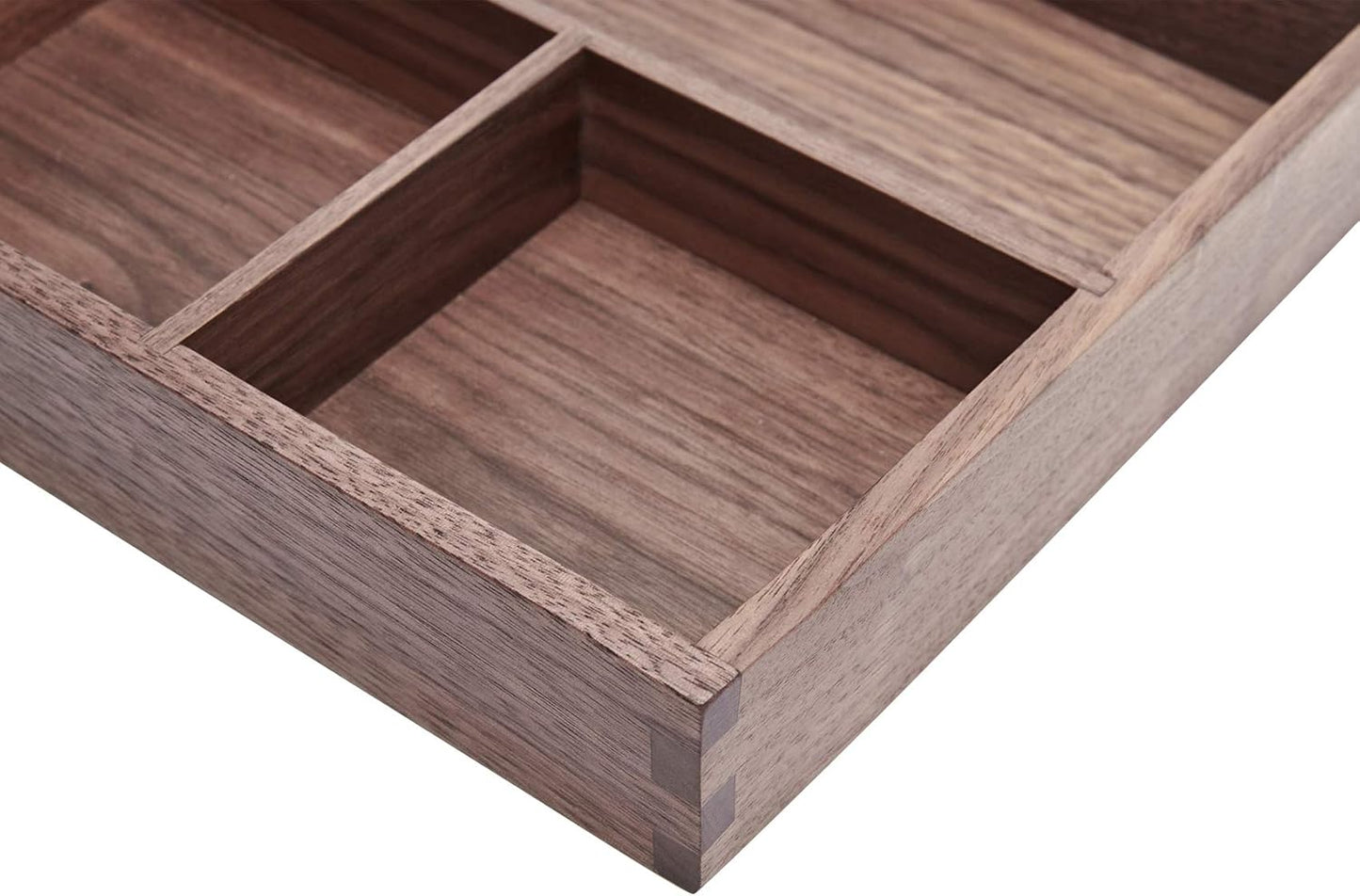 pandapark Wood Organizer Tray,Black Walnut,Desk & Drawer Storage Box (Maple Master)