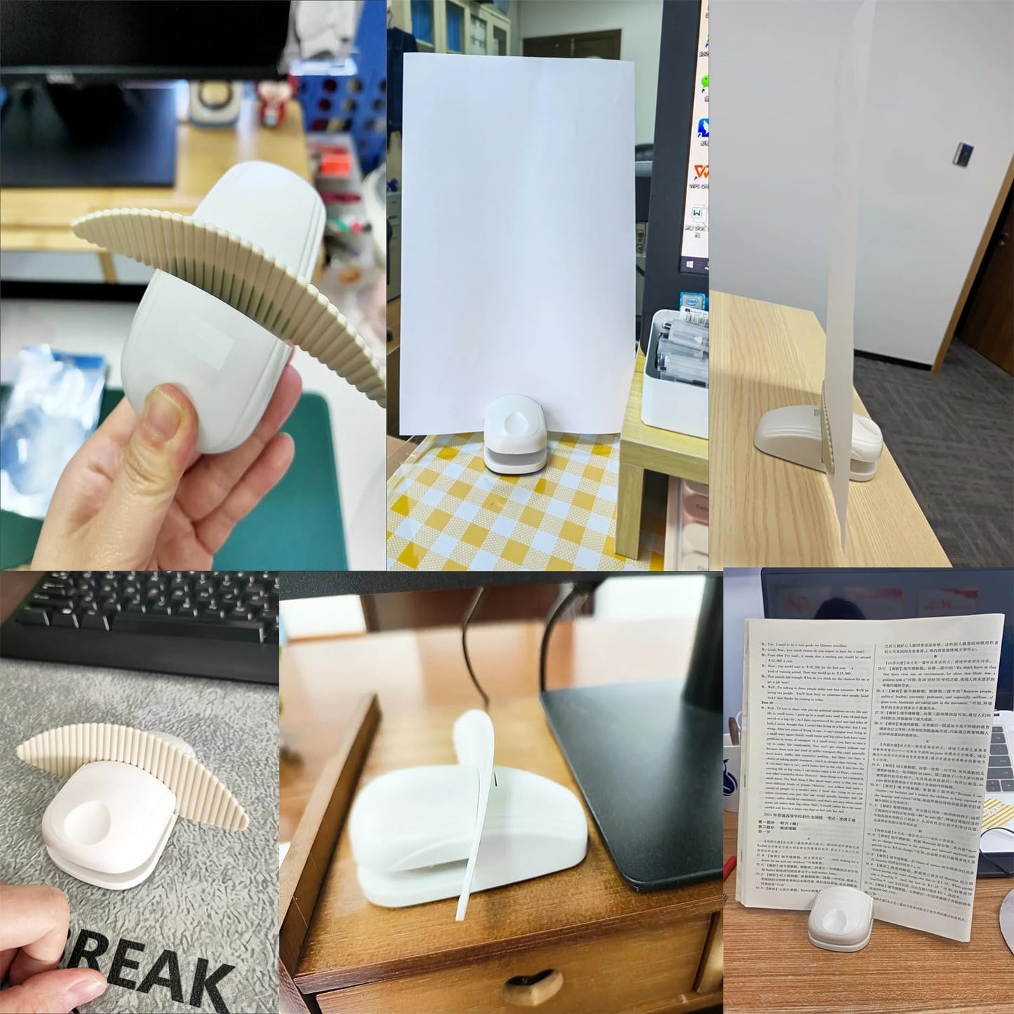 Desktop Document Holder Stand Printer Paper Holder Clamp Clips Copyholder for Typing Reading Desk Tight Space Sheet Music Copy Printing Sheets Holds Documents Up