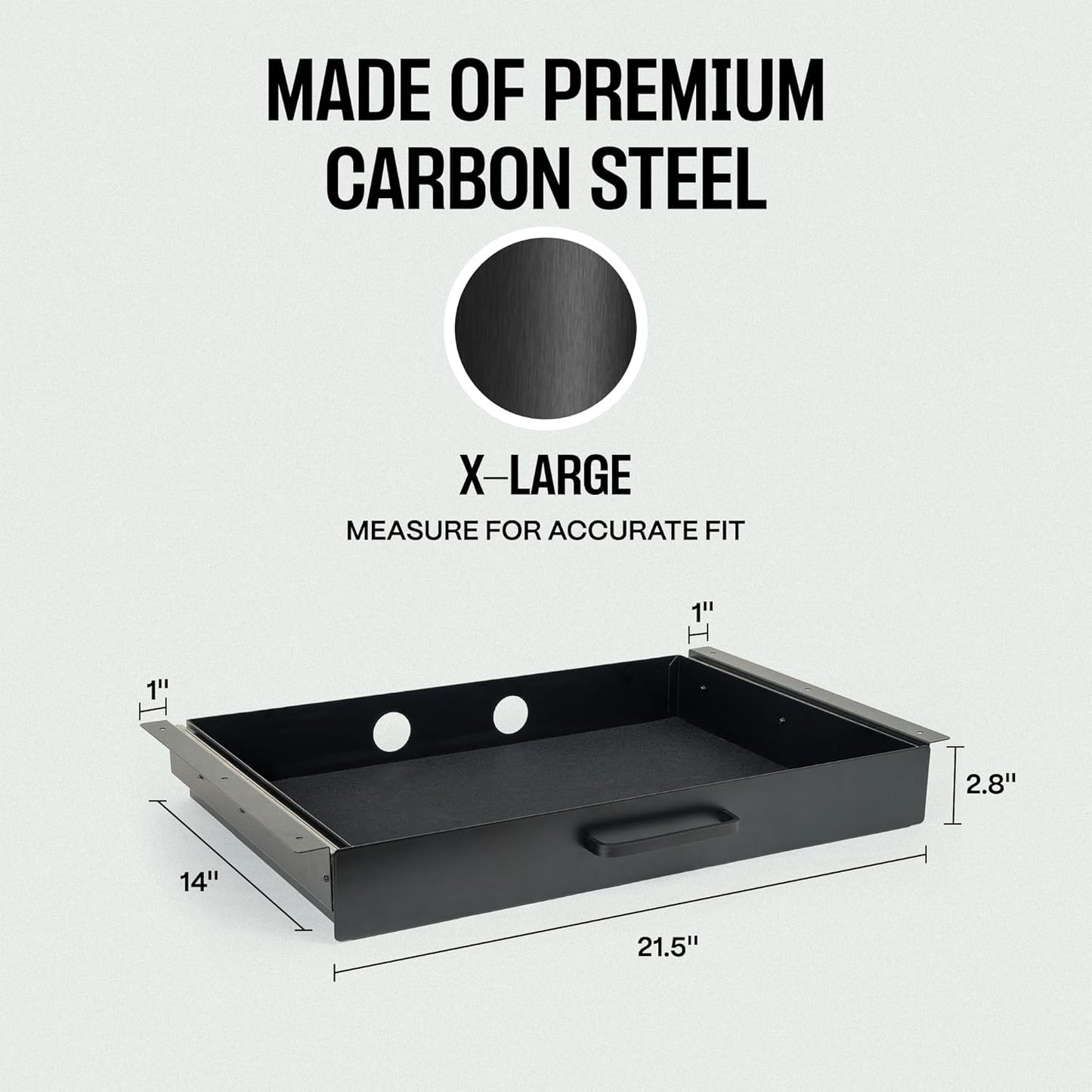 Under Desk Drawer Slide Out Attachment - Carbon Steel Undermount Table Drawer with Cable Management, Pull Out Add-On Storage for Office & Standing Desks (13" x 8" x 2.8")