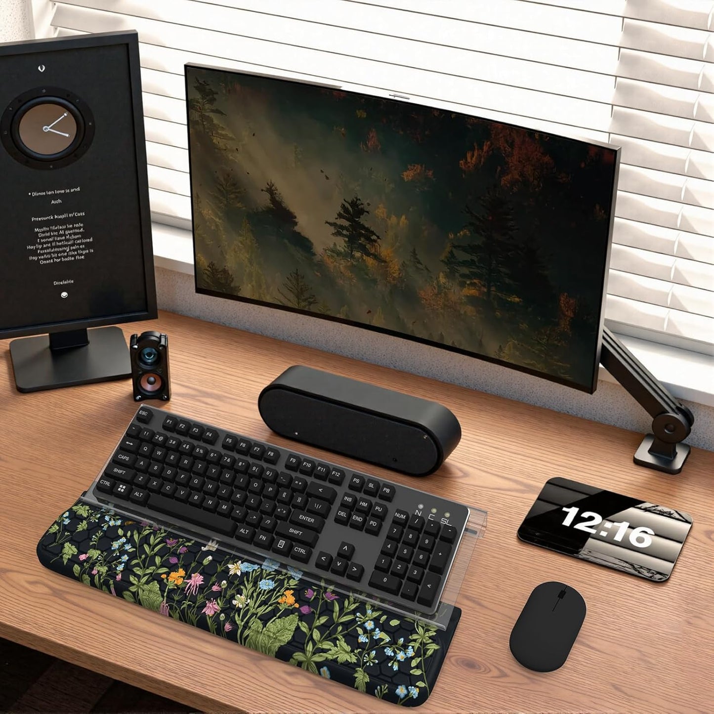HAOCOO Ergonomic Keyboard Rest Wrist Pad,Comfortable Keyboard Wrist Rest Holder, 3-Level Height Adjustment Acrylic Keyboard Stand, Easy Typing Desk Accessories, Aesthetic Keyboard Riser for Desk
