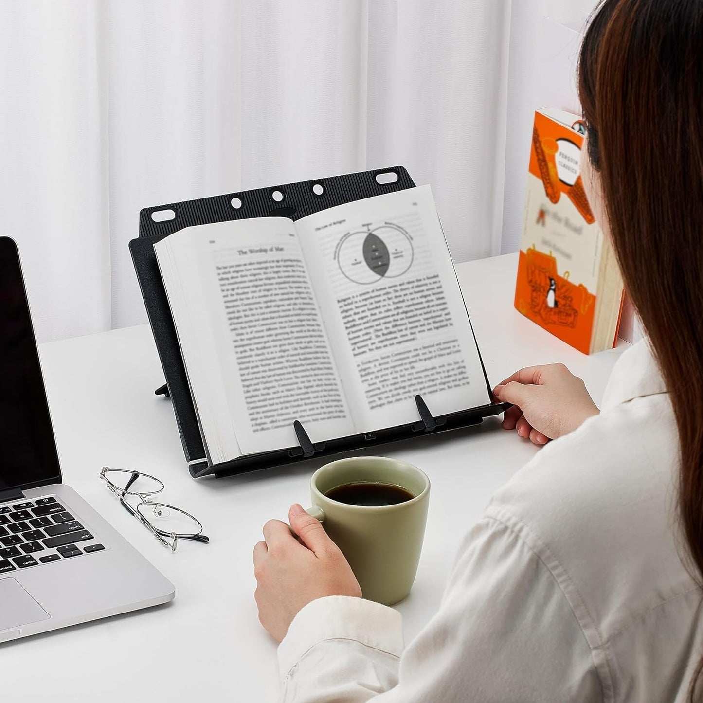Staples Booklift Copyholder – Adjustable Desktop Document & Book Holder for Reading and Typing