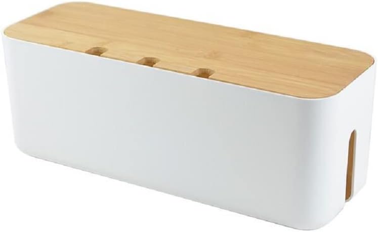 Cable Management Box| Power Stripe Organizer|Cord Organizer Box| Hide and Conceal Power Strips and Electrical Cords from TVs, Computers, and Desks| Keep Pets Safe