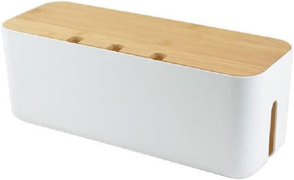 Cable Management Box| Power Stripe Organizer|Cord Organizer Box| Hide and Conceal Power Strips and Electrical Cords from TVs, Computers, and Desks| Keep Pets Safe