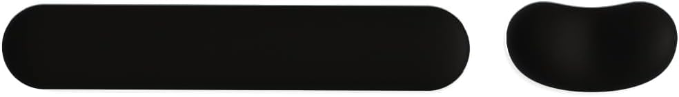 Ergonomic Wrist Rest Set for Keyboard and Mouse | Cooling Gel & Slow-Rebound Memory Foam Palm Support Pad | Luxe Leather, Minimalist, Non-Slip PU Base for Office, Laptop & Gaming (03White)