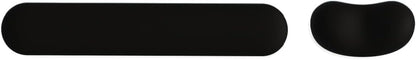 Ergonomic Wrist Rest Set for Keyboard and Mouse | Cooling Gel & Slow-Rebound Memory Foam Palm Support Pad | Luxe Leather, Minimalist, Non-Slip PU Base for Office, Laptop & Gaming (03White)