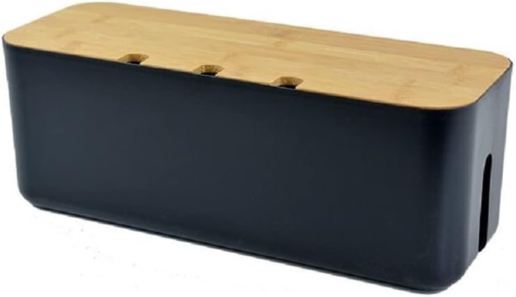 Cable Management Box| Power Stripe Organizer|Cord Organizer Box| Hide and Conceal Power Strips and Electrical Cords from TVs, Computers, and Desks| Keep Pets Safe