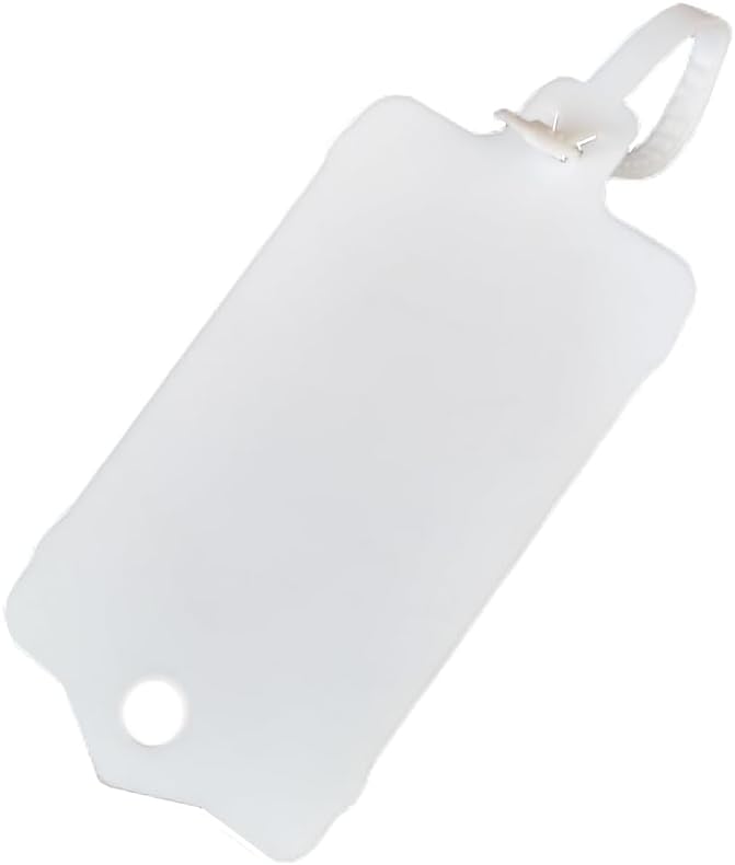 100pcs Reusable Blank Plastic Tags Ties Key Tags 1.45"*2.48" Serrated Tension Sealing Strap with Large Label Plastic Tie Mark Label Waterproof Hang Sign Write on Tag (Red, 100pcs)