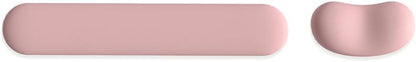 Ergonomic Wrist Rest Set for Keyboard and Mouse | Cooling Gel & Slow-Rebound Memory Foam Palm Support Pad | Luxe Leather, Minimalist, Non-Slip PU Base for Office, Laptop & Gaming (03White)