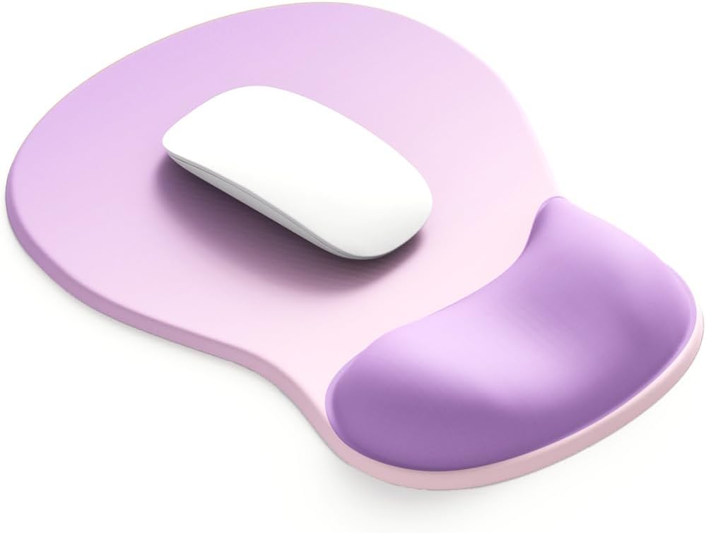ErgoComfort Gel Wrist Rest Mouse Pad-Ergonomic Office Mousepad with Wrist Support-Non-Slip, Design Desk Accessories Mat for Home&Game Decor (09MochaSand Set)