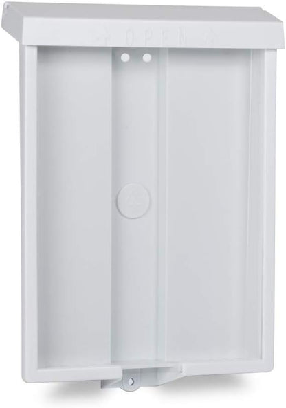 SourceOne 8.5” x 11” Outdoor Realtor Style Brochure Holder with Lid – White – UV Resistant