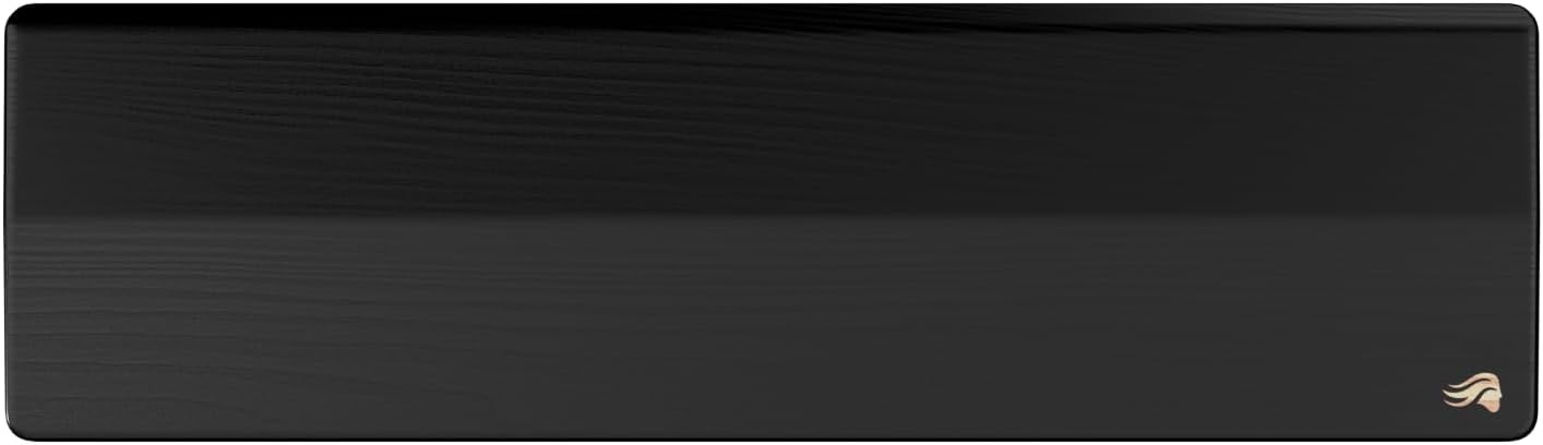 GLORIOUS Gaming Wooden Keyboard Wrist Rest (Compact) - White Ash Wood, Medium-Coarse Grain, Smooth Surface, Sweat & Oil Resistant, Easy Clean, Anti-Slip Rubber Base, 13" x 4" x 0.79" - Onyx