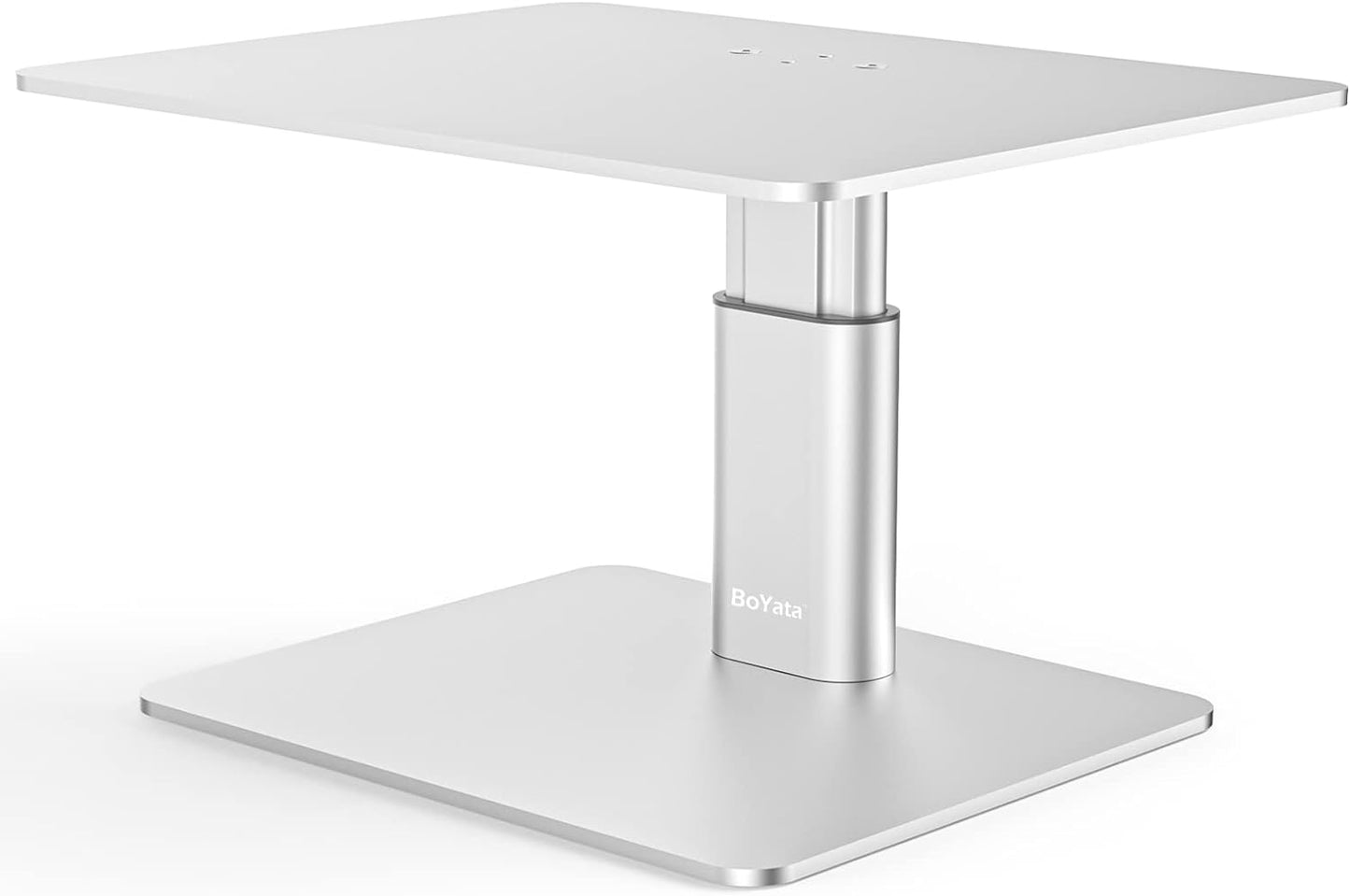 BoYata Monitor Stand, Adjustable Monitor Riser Metal Computer Stand Compatible with TV, PC, Laptop, Computer, iMac, and All Screen Display-Black