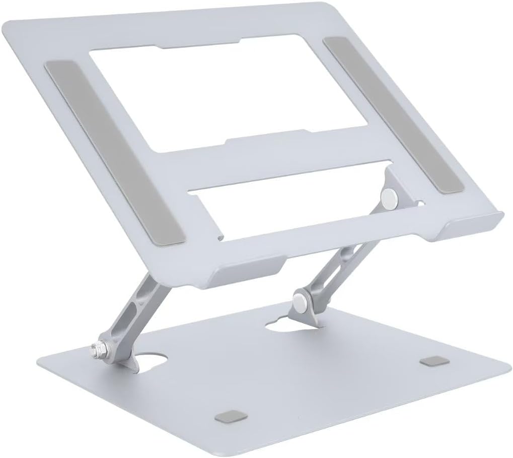 Ergonomic Laptop Stand for Desk, Adjustable Fits All Laptops and Notebooks up to 17 Inch Aluminum Alloy,Steel, Ultra-Thin,Ventilated Cooling Notebook Mount.