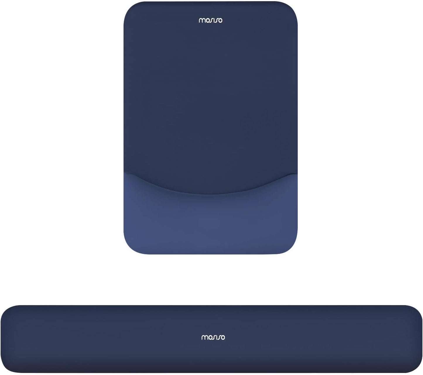 MOSISO Wrist Rest Support for Mouse Pad&Keyboard Set, Rectangular Ergonomic Mousepad Non-Slip Base Home/Office Pain Relief&Easy Typing Pad with Neoprene Cloth&Raised Silicone Lining, Green