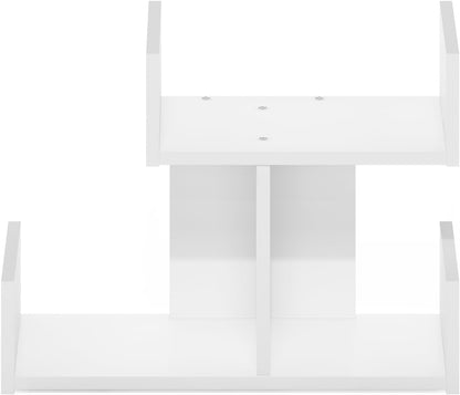 Furinno Classic Desk Organizers and Accessories, 2-Tier Monitor Riser, Office Organization, Desk Top Book Shelf, for Office Supplies, Office Desk Accessories, Dark Espresso