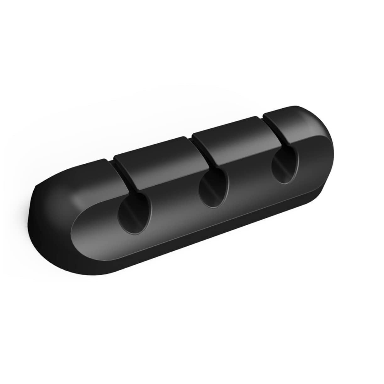 NUOBESTY 2pcs Silicone Cable Holder Clips Rubber Adhesive Cord Hooks for Wall Desk Home Office Efficient Wire Management Organizers Black