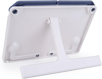 Desktop Sturdy Bookstand,Tabletop Sheet Music Stand Holder Adjustable Portable for Sheet Music, Cookbooks, Reading with Detachable Tray & Page Clips
