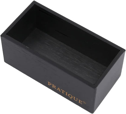 PRATIQUE Bamboo Drawer Organizer - Kitchen Utensil Organizer Silverware Tray Cutlery Holder，Office Desk Supplies and Accessories (8.9x5.9x2.6 inch)