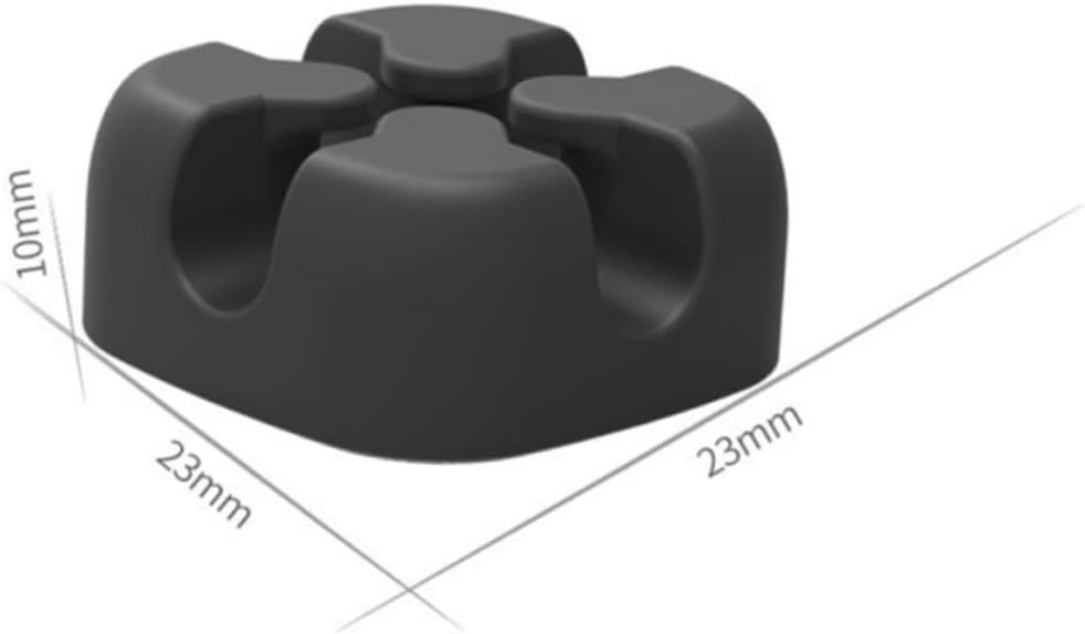 Homoyoyo 5pcs Silicone Cable Holder Clips Desktop Wire Organizer for Usb Charging Cables and Earphones Compact Grey Design