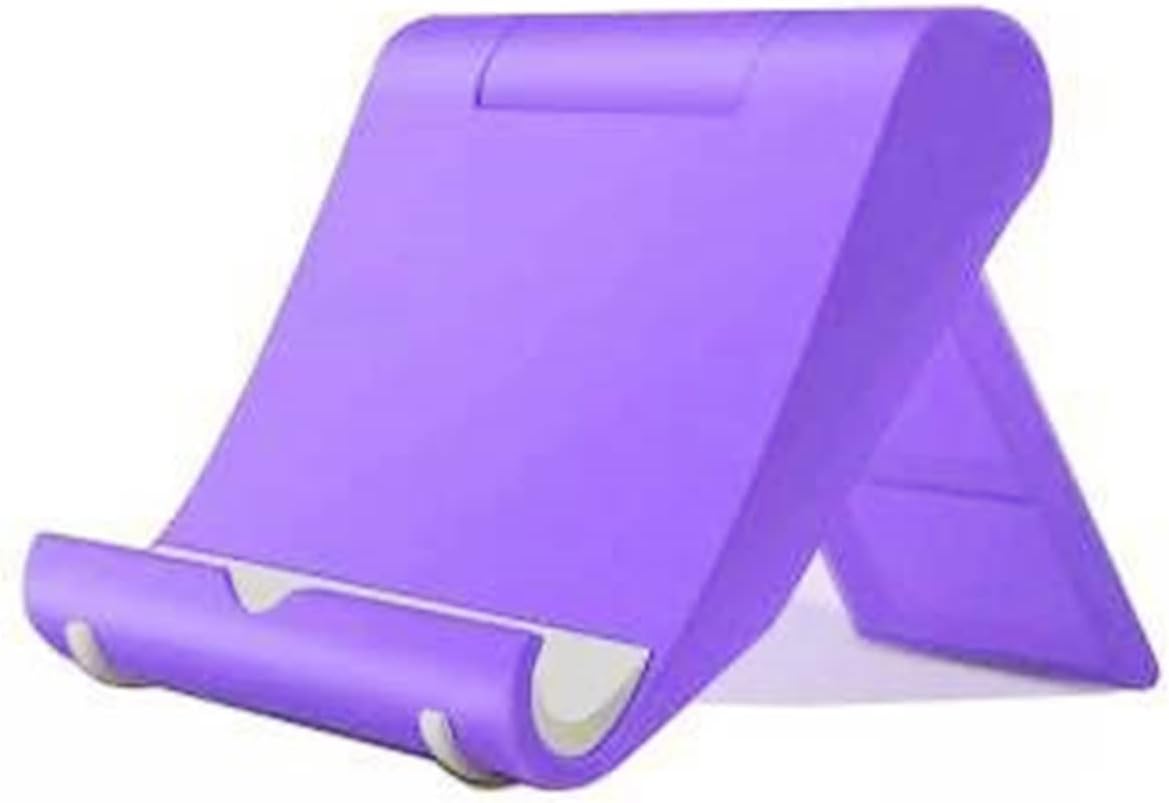 Cell Phone Stand for Desk Foldable Cell Phone Holder Desk Tablet Holder Mobile Phone Dock, Multi-Angle Universal Adjustable Tablet Dock Compatible with Most Cell Phones (White)