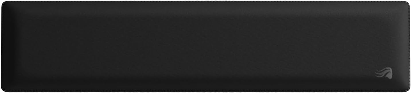 Glorious Wrist Pad/Rest - Compact - Black - Mechanical Keyboards, Stitched Edges, Ergonomic | 12x4 inches | 25mm/1in Thick (GWR-75) Compact (Black)