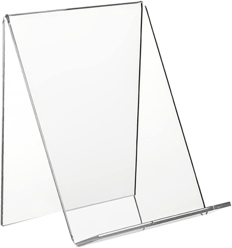 2 Pcs Acrylic Display Stand Transparent Book Easel Tablet Holder Acrylic Desktop Book Stands for Displaying Pictures