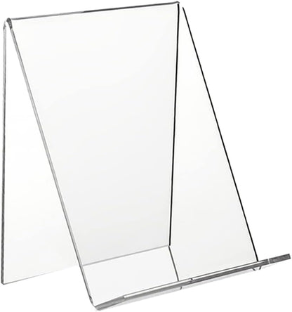 2 Pcs Acrylic Display Stand Transparent Book Easel Tablet Holder Acrylic Desktop Book Stands for Displaying Pictures