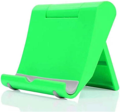 Cell Phone Stand for Desk Foldable Cell Phone Holder Desk Tablet Holder Mobile Phone Dock, Multi-Angle Universal Adjustable Tablet Dock Compatible with Most Cell Phones (White)