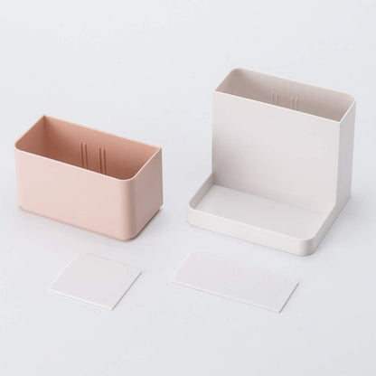 Poeland Desktop Storage Organizer, Pen and Pencil Cases Boxes, Pen or Pencil Holder Box Container for Desk, Office Supplies, Vanity Table Tan